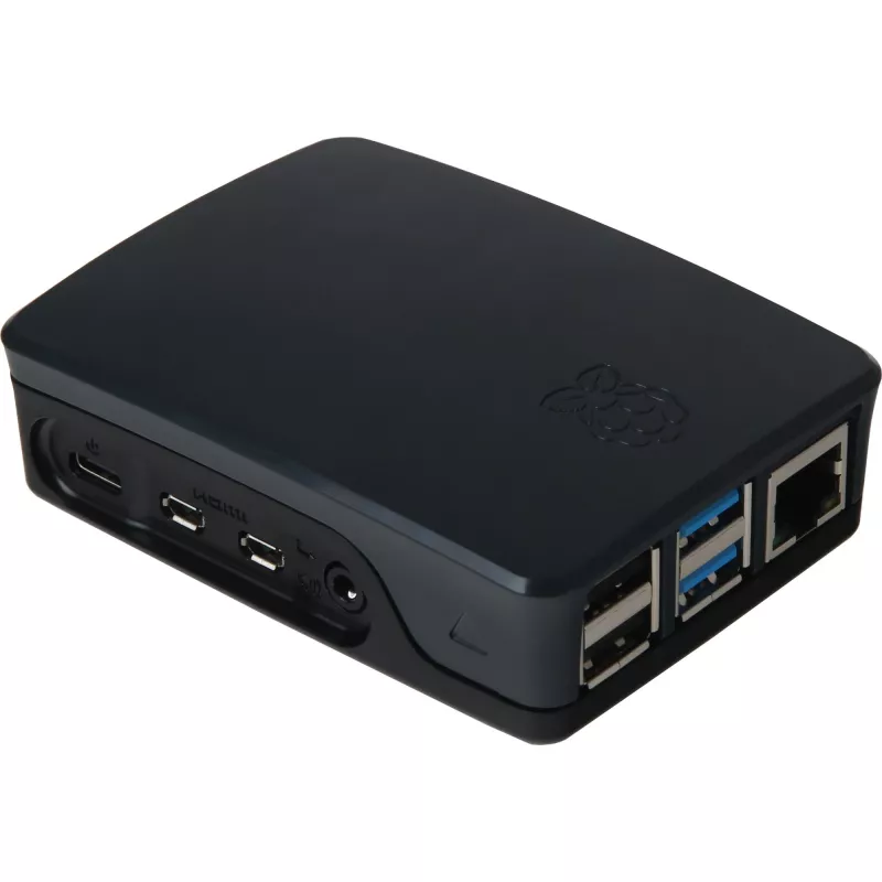 Raspberry Enclosure Original für 4B Schwarz/Grau (RPI4 CASE BLK/GRY)