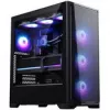 PHANTEKS Eclipse G370A PC-Gehäuse, Midi-Tower, SSI-EEB, RGB, gehärtetes Glas - inklusive 3x 120-mm-Lüfter, schwarz