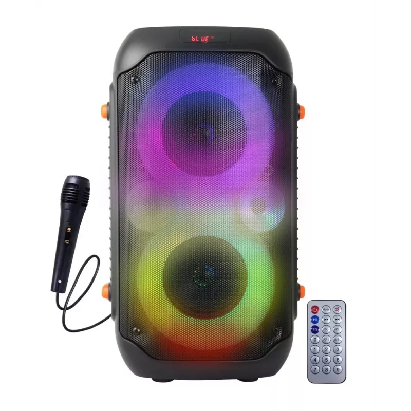 Esperanza EP156 BT FM LED RGB KARAOKE Lautsprecher Schwarz 20W