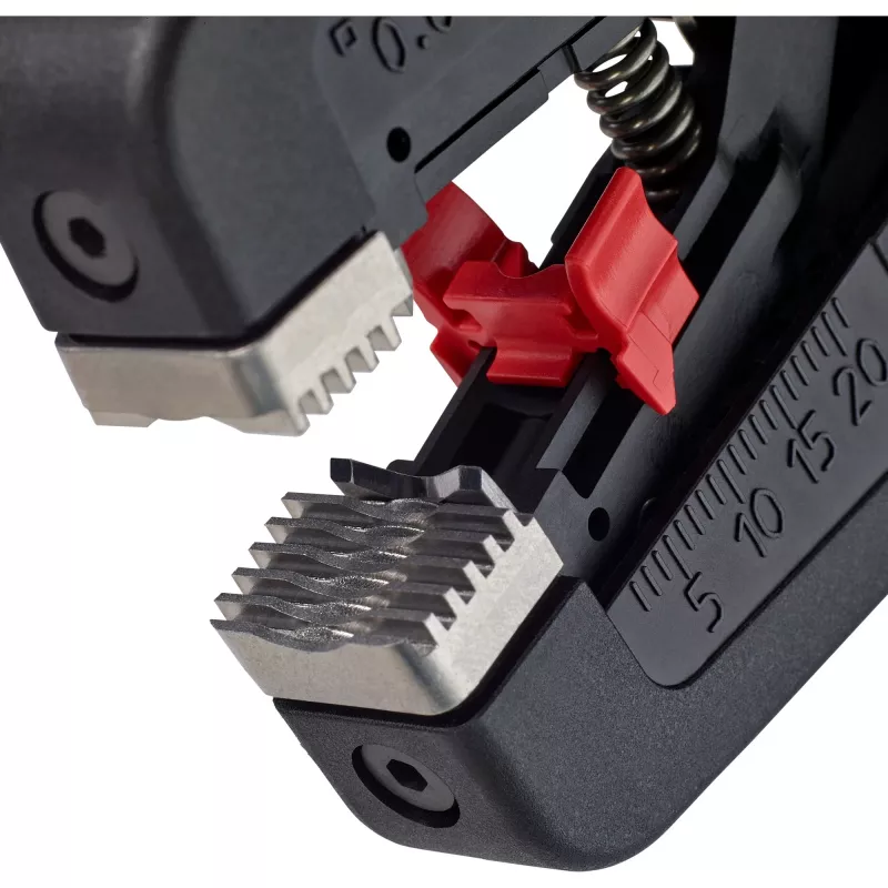 Automatischer Abisolierer PreciStrip16, Abisolierzange schwarz/Rot, integrierter Drahtschneider