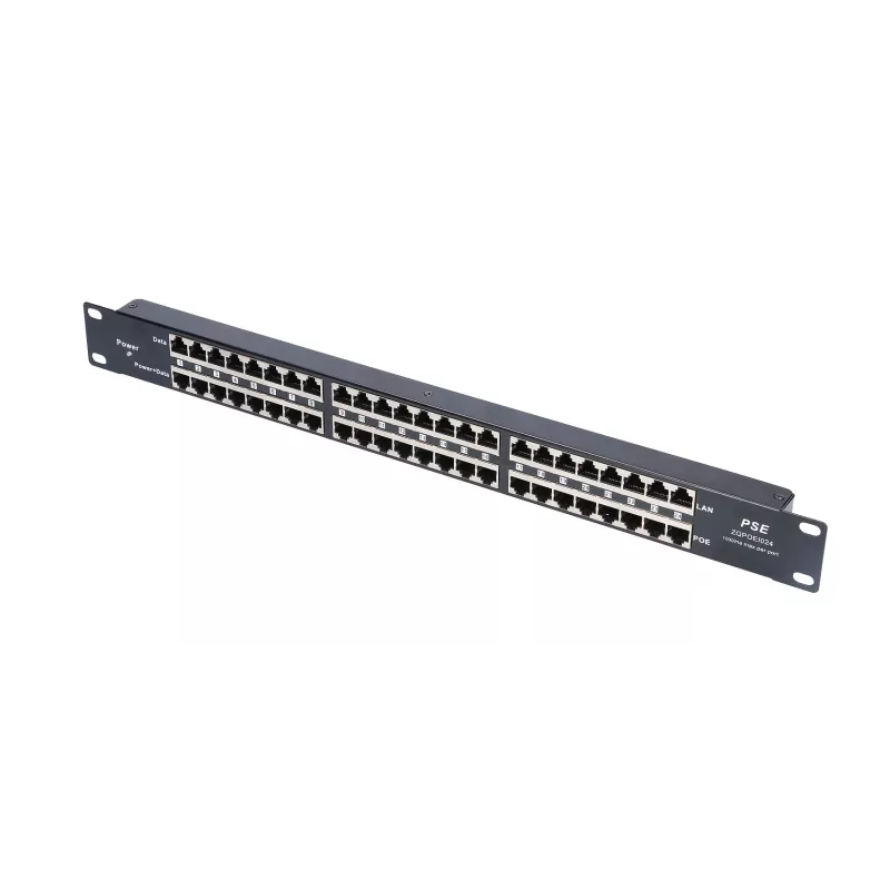 Extralink PoE-Injektor 24 Port 24x 100Mb/s RJ45, Rackmount