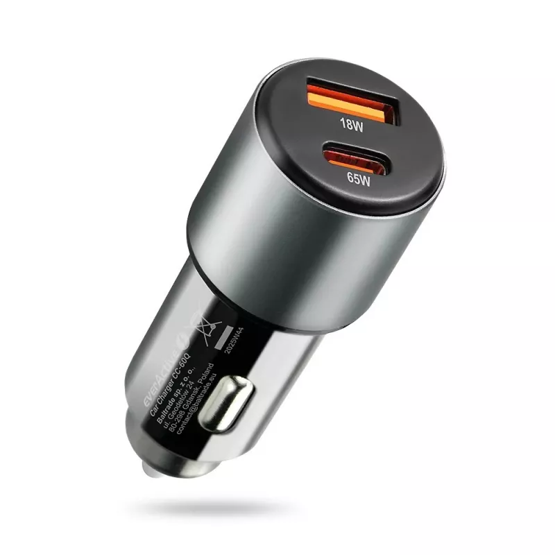 Auto-Ladegerät everActive CC-60Q, QC3.0, bis zu 83W, USB-Kfz-Netzadapter