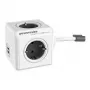 Power Extension Allocacoc 1407/DEEUPC 3m 4 AC Outlets Grau Weiß