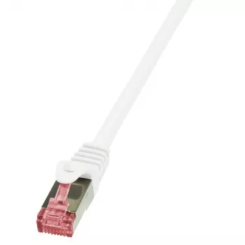 Logilink PrimeLine - Patchkabel - RJ-45 (M) - RJ-45 (M) - 50 cm - SFTP, PiMF - CAT 6 - glatt, halogenfrei - Weiß (CQ2021S)