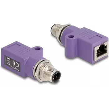 DeLOCK 60669 Kabel-Adapter M12 RJ45 Violett