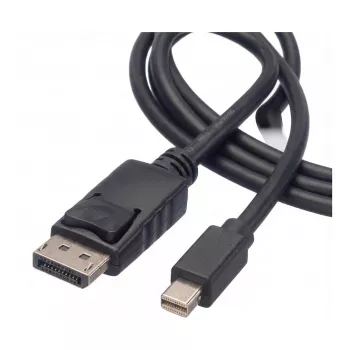 ROLINE - DisplayPort-Kabel - DisplayPort (M) - Mini DisplayPort (M) - 5 m - verriegelt - Schwarz (11.04.5637)