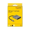 Kartenleser DeLOCK 91741 USB 3.2 Gen 1 Type-C Schwarz Grau