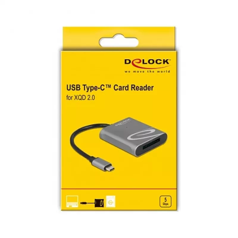 Kartenleser DeLOCK 91741 USB 3.2 Gen 1 Type-C Schwarz Grau