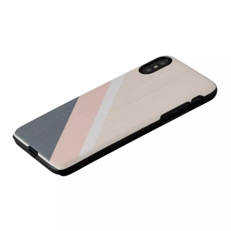Smartphone-Hülle man and wood für iPhone X/XS – Pink Suit Schwarz