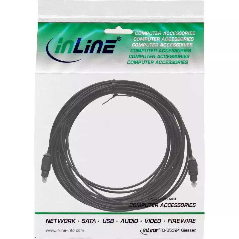 InLine Optisches Audiokabel Toslink Stecker / Stecker 2 m, Blau