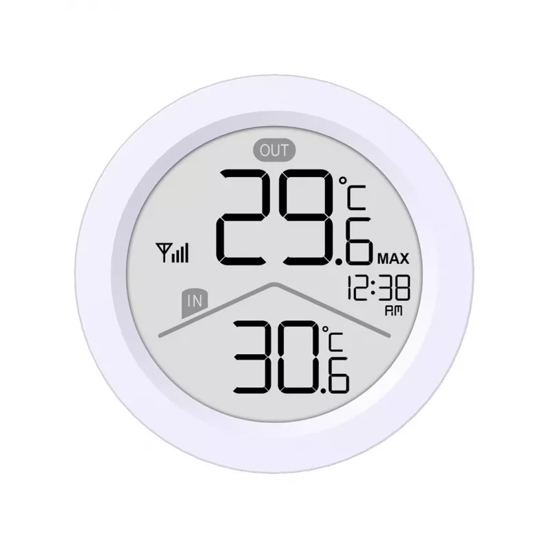 GreenBlue Funk-Wetterstation, IN/OUT Temperatur, Uhr, °C/°F wählbar, Reichweite bis 60 m, GB162