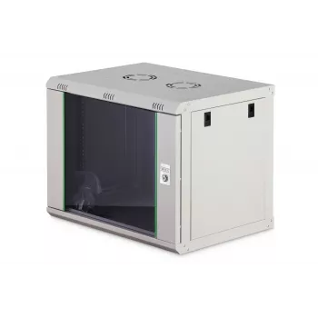 Wandmontiertes 9U-Rack-Gehäuse DIGITUS Dynamic-N DN-37104, 600 x 450 mm, IP20, Schlüsselschloss, unmontiert