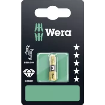 Wera Bit PZD3 L.25mm 1/4 6KT C6,3 BiTors. diamantb. Karte m. 1 Stk. 855/1 BDC SB (05073338001)