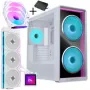 Lian Li LANCOOL 217 INF PC-Gehäuse-Bundle + HydroShift II LCD-S 360TL AIO + 3x UNI FAN SL-INF 120 Reverse Blade Lüfter - Weiß