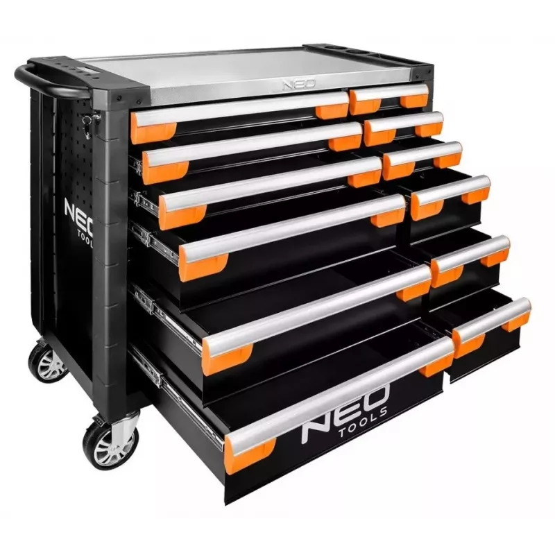 Werkstattschrank NEO tools PRO 12 Schubladen 84-225, robuste Aufbewahrung aus Stahl für Werkzeuge