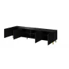 Cama RTV-Schrank PAFOS 200x42x52 schwarz matt