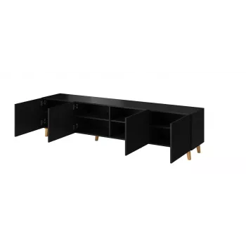 Cama RTV-Schrank PAFOS 200x42x52 schwarz matt