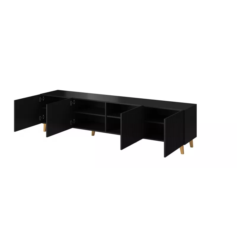 Cama RTV-Schrank PAFOS 200x42x52 schwarz matt
