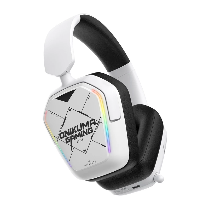 Kabelgebundenes/kabelloses Headset Onikuma GT883 weiß — Bluetooth- und Kabelverbindung, Over-Ear-Design