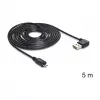 USB-Kabel DeLOCK USB 2.0 5m USB A Micro-USB B Schwarz