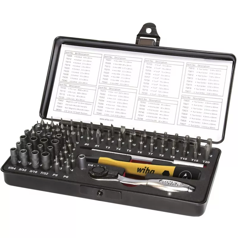 Schraubendreher-Bitsatz Wiha Micro-Bit Set ESD