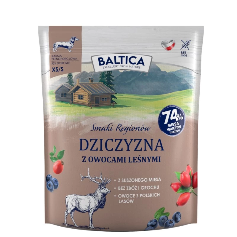 BALTICA regional flavours Small breeds Venison with forest fruits - Trockenfutter für Hunde - 1kg