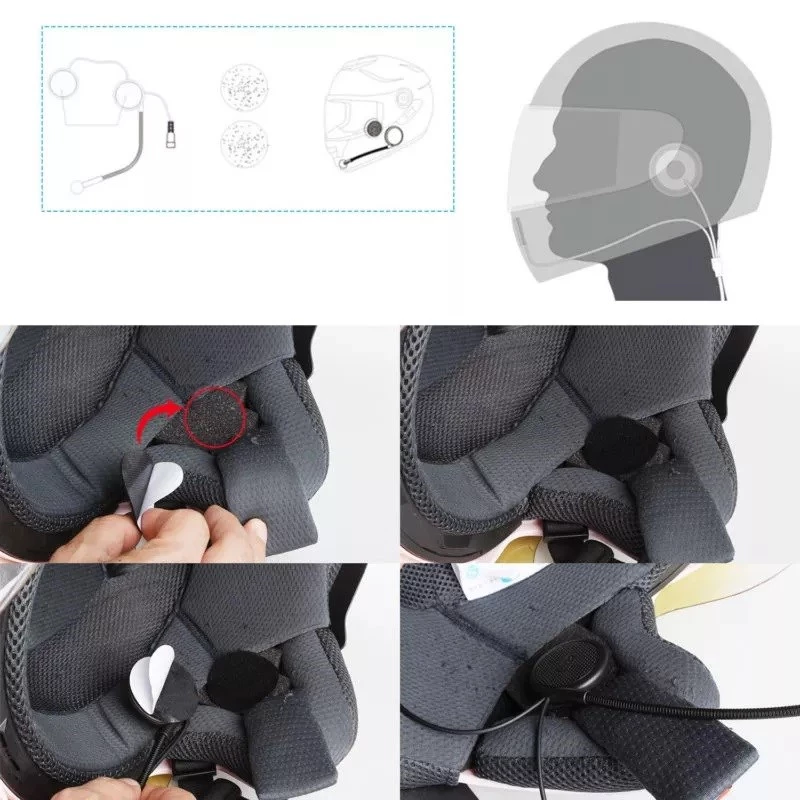 Headset FREEDCONN L1M Motorrad-Intercom Schwarz