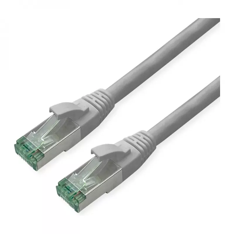 ROLINE RM Patchkabel Cat.6A S/FTP (PiMF), Grau, 0,3 m
