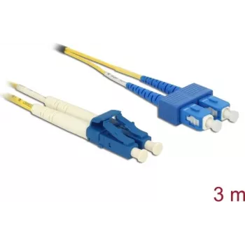 Glasfaserkabel DeLOCK 84801 2x LC 2x SC OS2 3 m Gelb