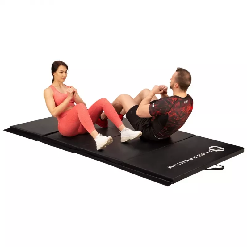 Faltbare Gymnastikmatte schwarz HMS Premium MGS01