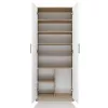 Aktenschrank OLIV 2D 74x35x180 cm, Sonoma-Eiche/weiß