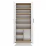 Aktenschrank OLIV 2D 74x35x180 cm, Sonoma-Eiche/weiß