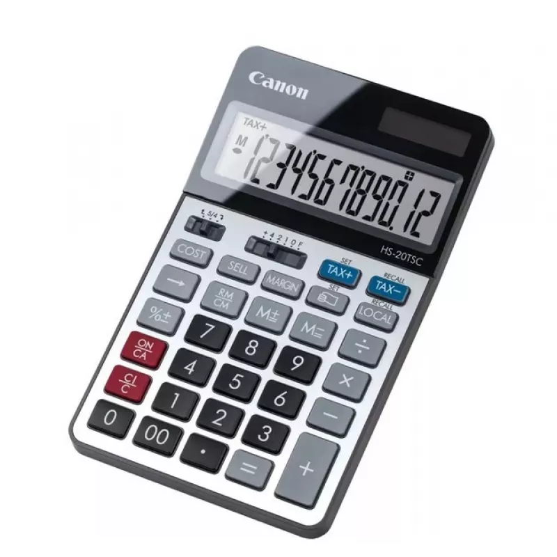 Canon HS-20TSC Taschenrechner Desktop Finanziell Schwarz, Silber