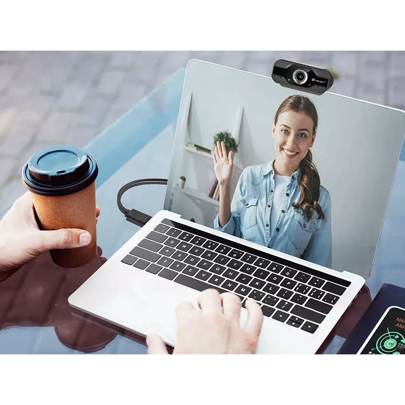 Webcam Tracer WEB007 2 MP 1920 x 1080 Pixel USB 2.0 Schwarz