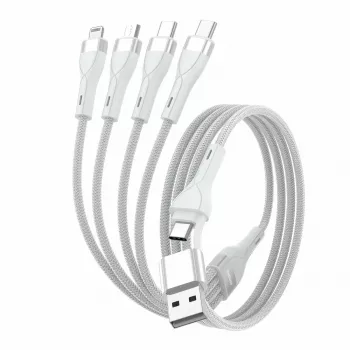4smarts 541024 USB-Kabel 1,2 m USB A/USB C USB C/Micro USB-A/Lightning Weiß (541024)