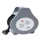 Kabeltrommel MONTIS MT188-10 10 m Kabel, 2 AC-Steckdosen, grau