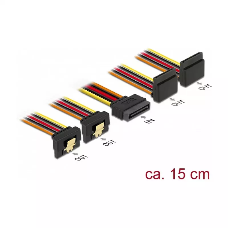 Internes Stromkabel DeLOCK 60153 0,15 m 4 x SATA 15-polig