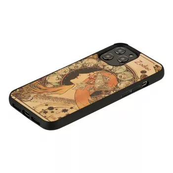 Handyhülle man and wood für iPhone 12 / 12 Pro — Zodiac Schwarz