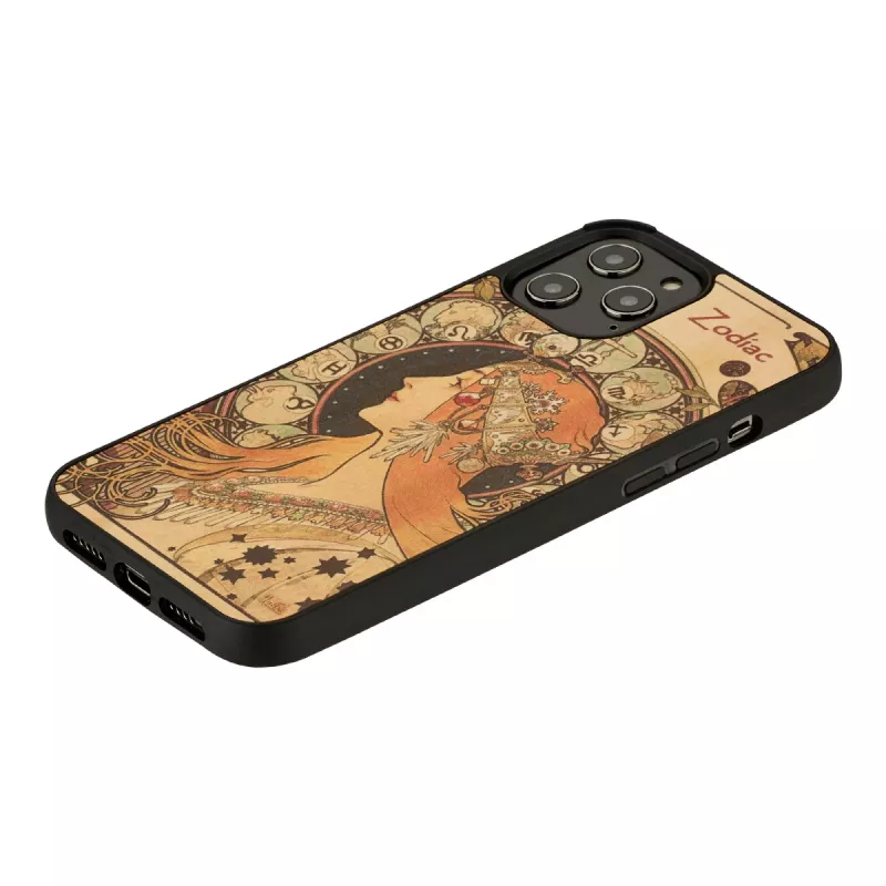 Handyhülle man and wood für iPhone 12 / 12 Pro — Zodiac Schwarz