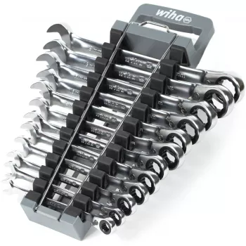 Ringratschenschlüsselsatz Wiha 44661, umschaltbar, 12-teilig, Schlüsselweiten SW 8–19 mm