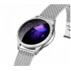 Smartwatch ORO-MED ORO-SMART CRYSTAL SILVER — rundes Metallgehäuse, LCD 240 × 198, 1,04 Zoll Display, Bluetooth 4.0, wasserdicht, 120 mAh Batterie