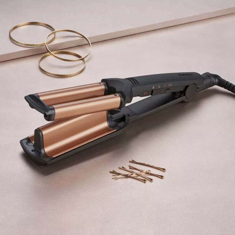 BaByliss Deep Waves Lockenstab Warm Black, Orange 98,4 (2,5 m)