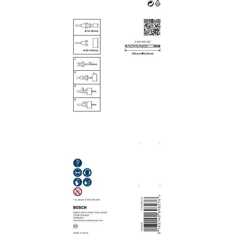 Bosch 2 609 390 590 Bohrzubehör Lochsägenadapter