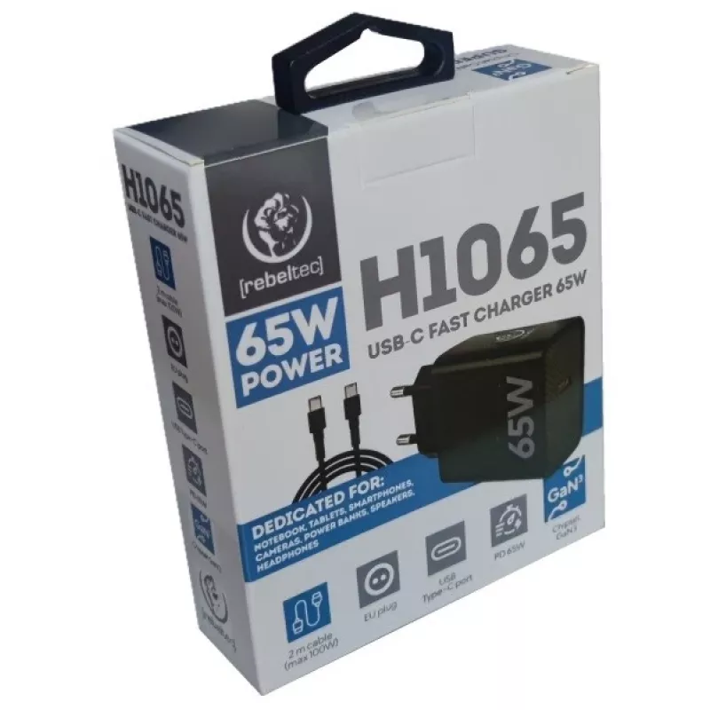 Schnellladegerät PD65W USB-C für Notebooks, Smartphones