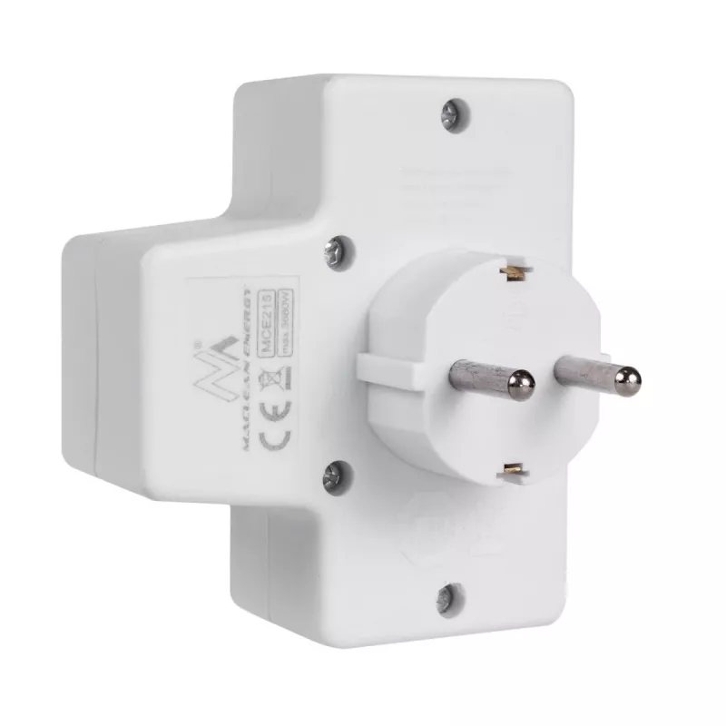 Maclean MCE215 Mehrfachstecker-Adapter, 1x16 A + 2x2,5 A Schuko
