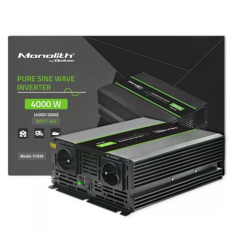 Qoltec Monolith Stromadapter/-wandler Auto 4000 W Schwarz