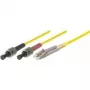 Tecline exertis Connect - Patchkabel - ST Singlemode (M) auf LC Singlemode (M) - 3 m - Glasfaser - 9/125 Mikrometer - OS2 - Gelb (39989403)