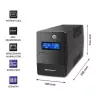 Qoltec Monolith USV Doppelwandlung Online 0,65 kVA 360 W 2 AC-Steckdosen