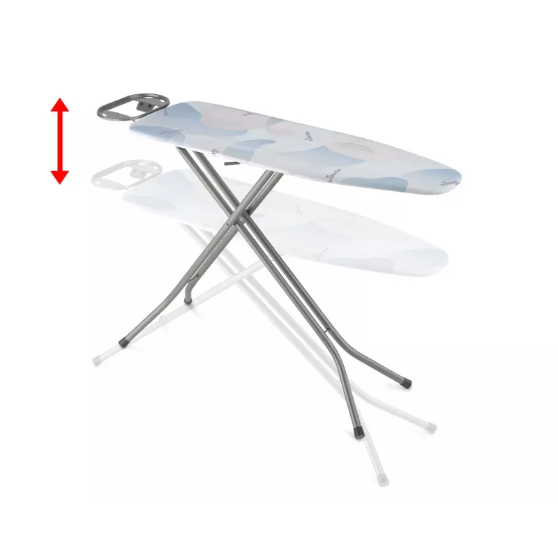 Bügelbrett in voller Größe VILEDA Bravo Plus 143032 — höhenverstellbar 80–97 cm, Bügelfläche 380×1200 mm, Stahlmesh-Tischplatte