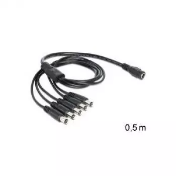 Stromkabel DeLOCK 83288 Schwarz 0,5 m